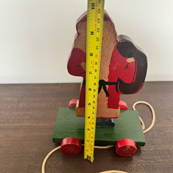 Vintage Santa Claus Pull Toy Wooden Christmas Nostalgic St. Nick - Picture 11 of 15